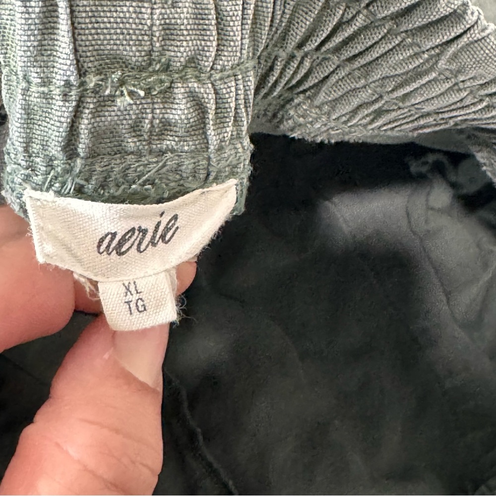 Aerie Short Bundle Boardwalk Zip Pocket Denim Royal Palm Green Shorts - Picture 5 of 11